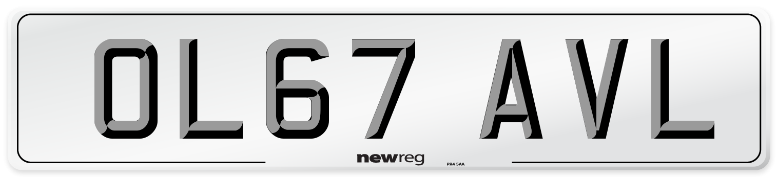 OL67 AVL Number Plate from New Reg